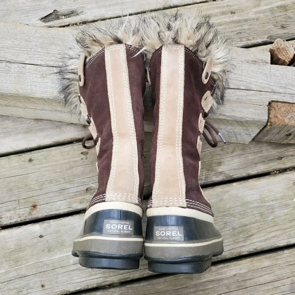 Sorel Joan Of Arctic 1540 Tall Faux Fur Cuff Winter Snow Duck Boots Woman's‎ 6